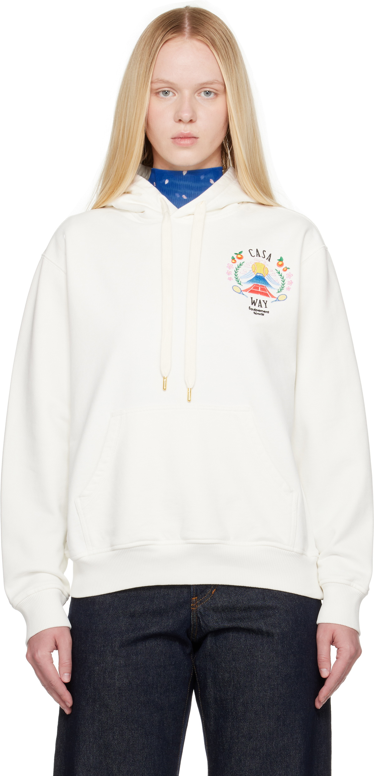 Casablanca White 'Casa Way' Mountain Hoodie