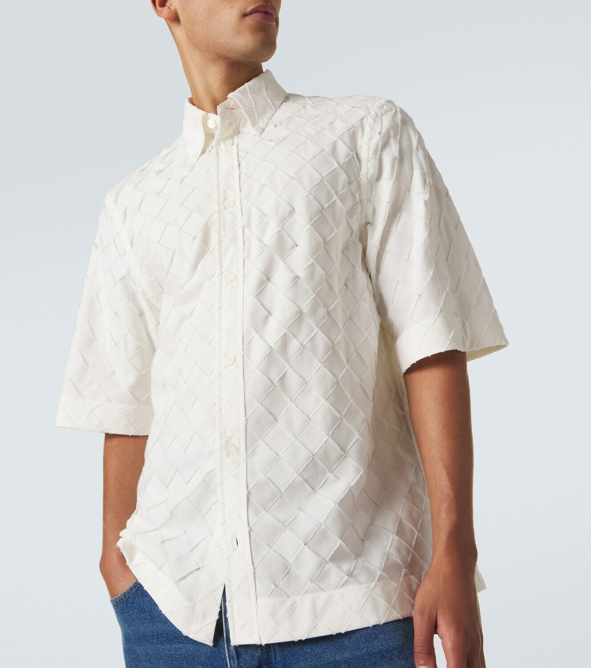 Bottega Veneta Intrecciato cotton poplin shirt