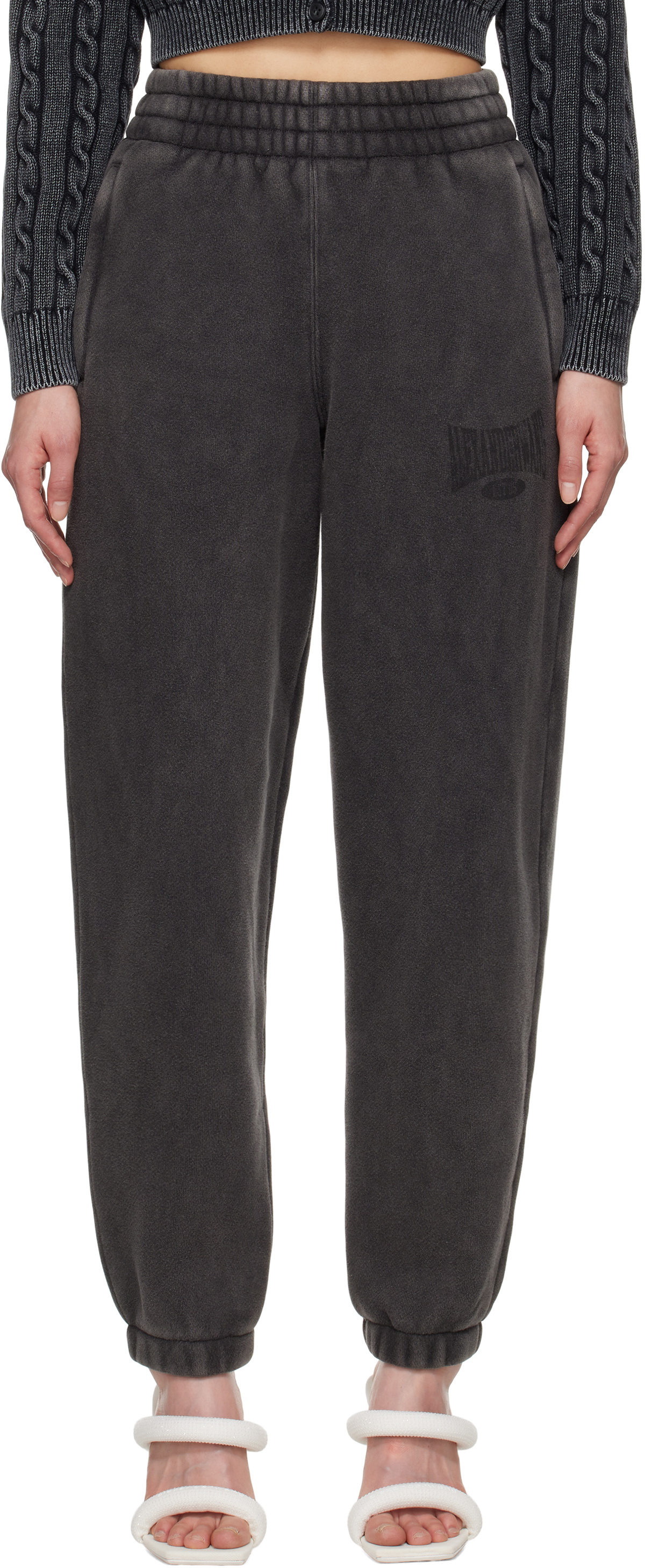 alexanderwang.t Black Logo Lounge Pants