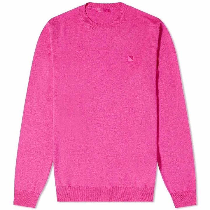 Photo: Valentino Men's Stud Crew Knit in Pink Pp
