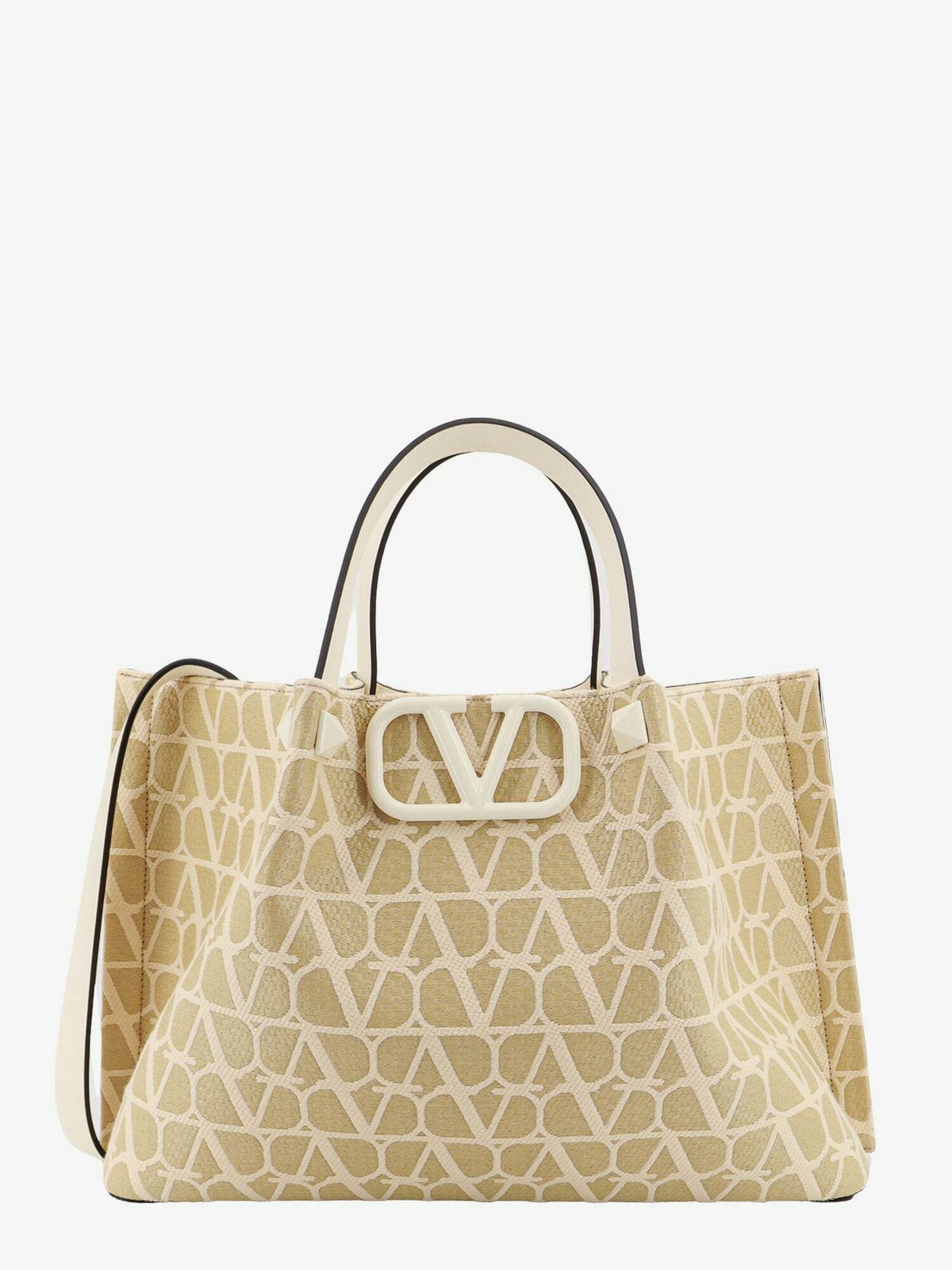ハンドバッグ VALENTINO GARAVANI   Handbags Women Fabric Beige/Brown Valentino Garavani Handbag