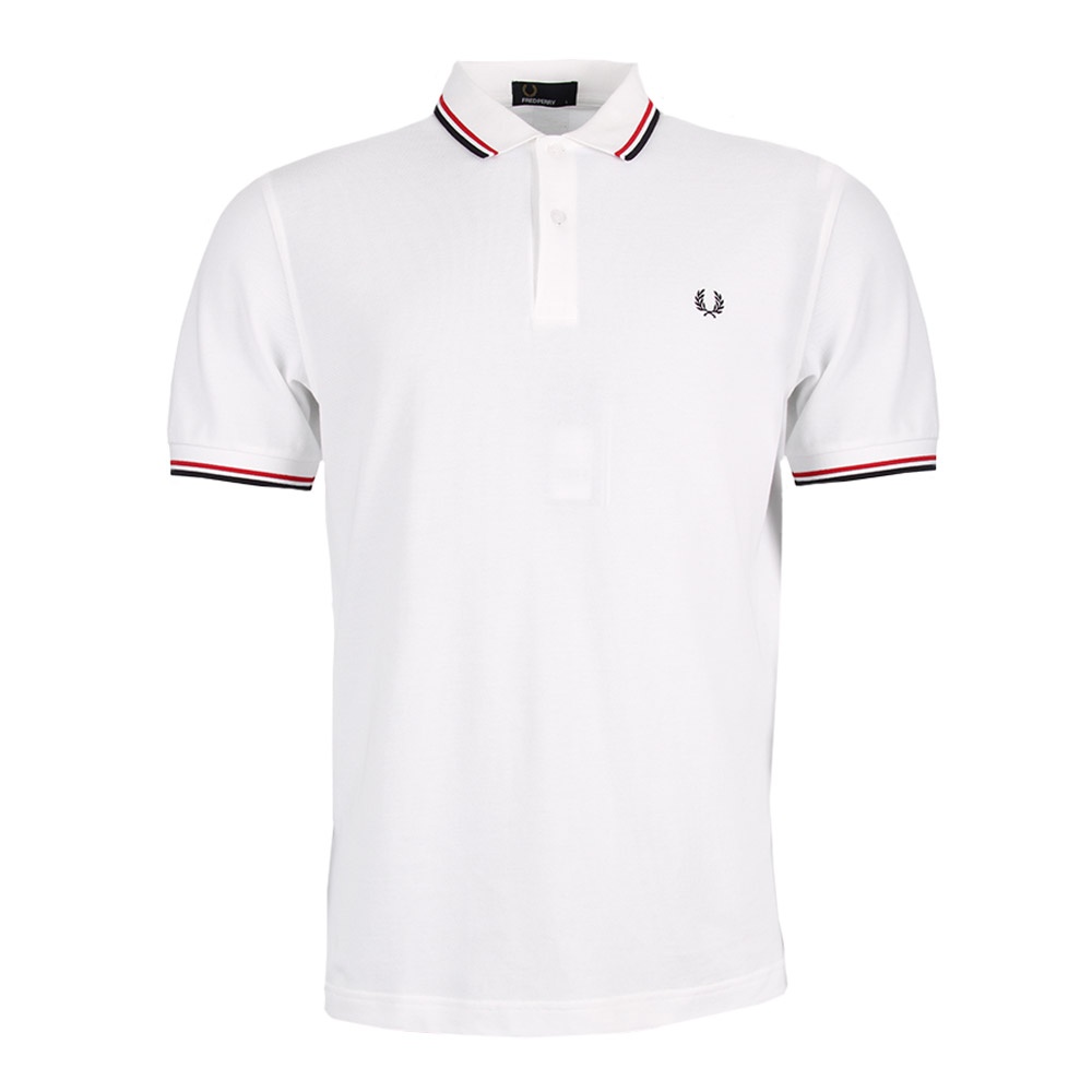 Polo Slim Fit Twin Tipped - White