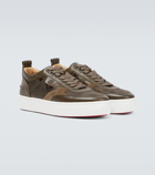 Christian Louboutin - Happyrui leather-trimmed sneakers