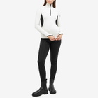 Moncler Grenoble Women's Zip Neck Fitted Sweatshirt in White