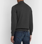 Hugo Boss - Slim-Fit Cotton Half-Zip Sweater - Gray