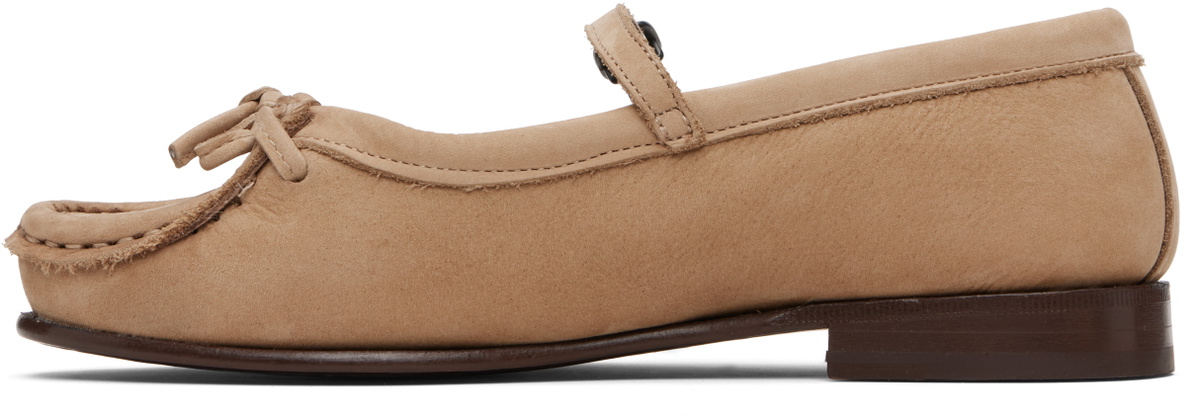 HEREU Beige Roses Nubuck Flats