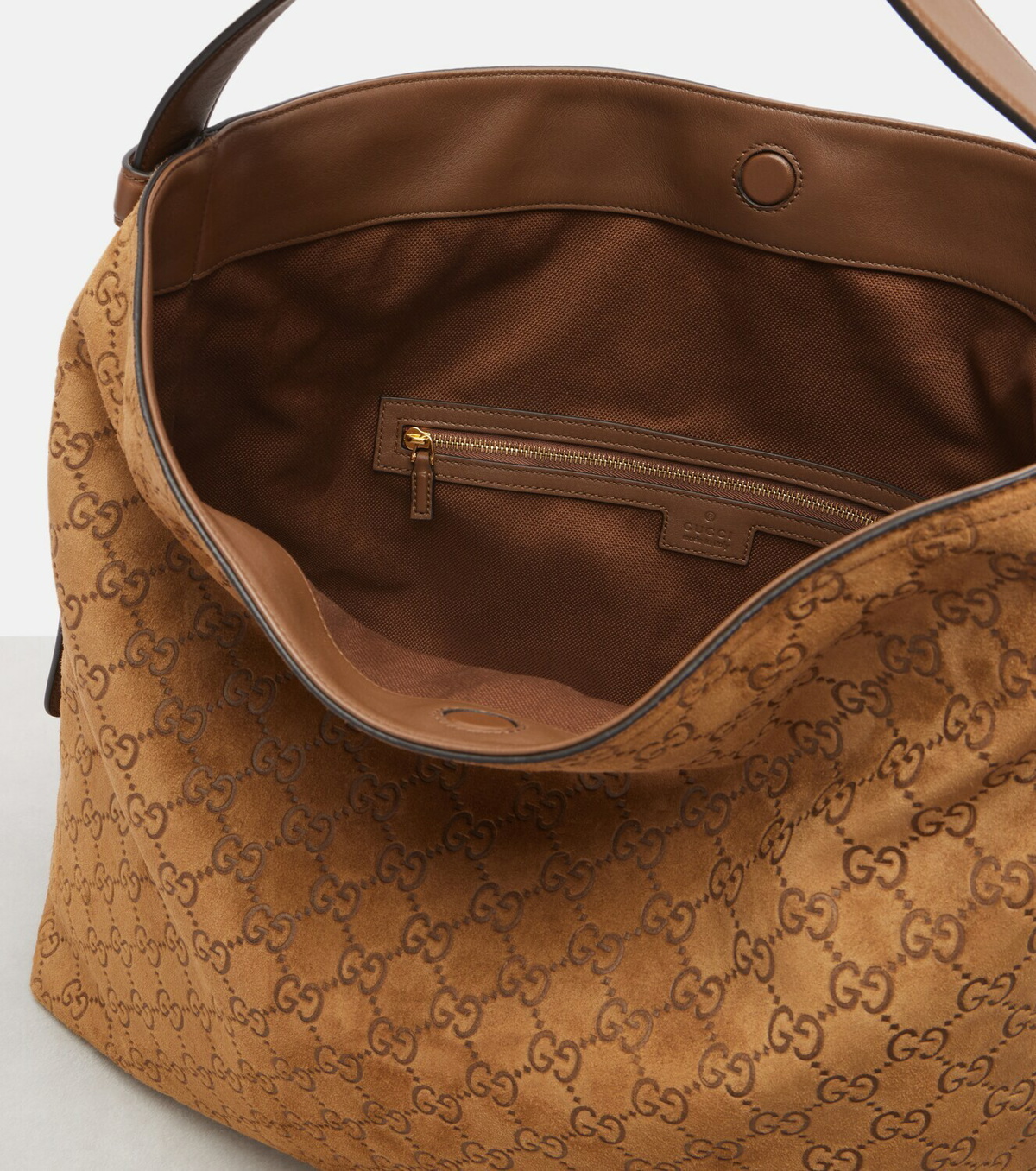 Gucci Maxi Horsebit Large suede tote bag