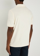 Fred Perry Logo-embroidered Towelling Cotton-blend Polo Shirt Ecru