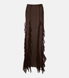 Bananhot Ora ruffled maxi skirt