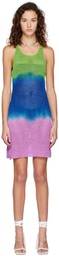 AGR Multicolor Scoop Neck Mini Dress