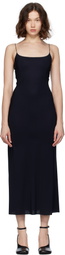MM6 Maison Margiela Black Slip Maxi Dress