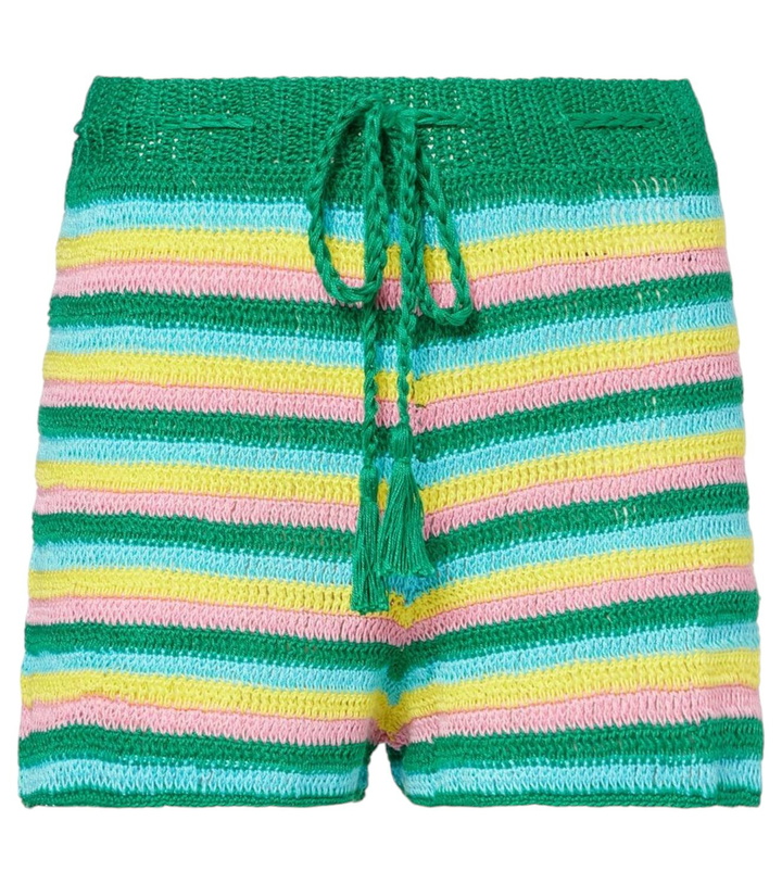 Photo: Anna Kosturova Striped crochet cotton shorts