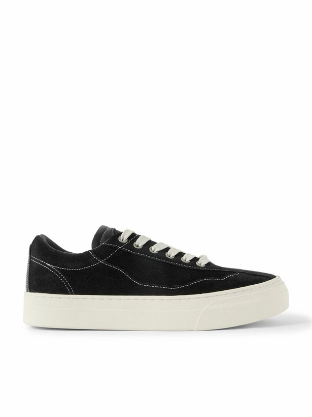 Photo: Omni - Dellow Leather-Trimmed Suede Sneakers - Black