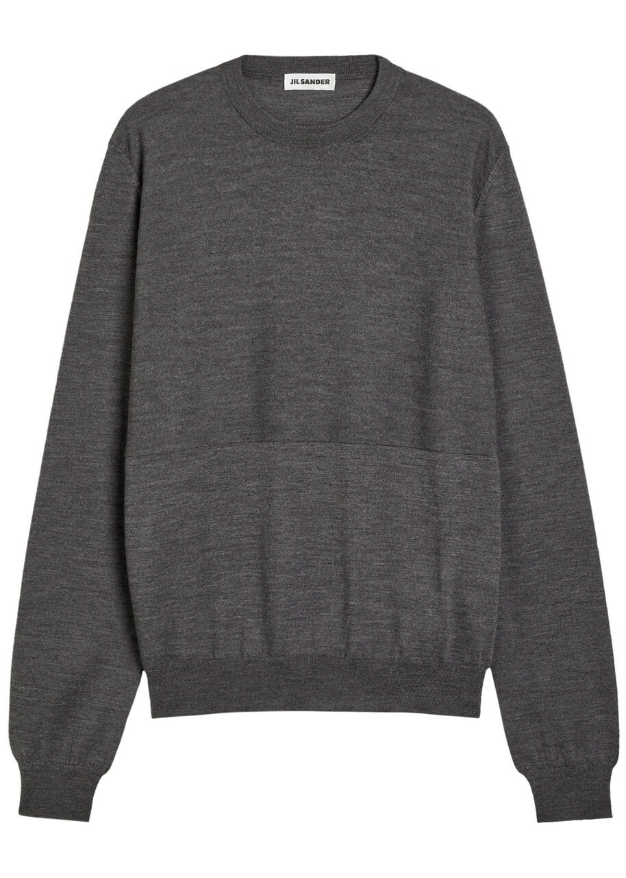 Jil Sander Checked Wool-blend Shirt Grey Jil Sander
