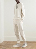 Brunello Cucinelli - Tapered Brushed Cotton-Jersey Sweatpants - Neutrals