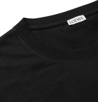 LOEWE - Logo-Embroidered Cotton-Jersey T-Shirt - Black