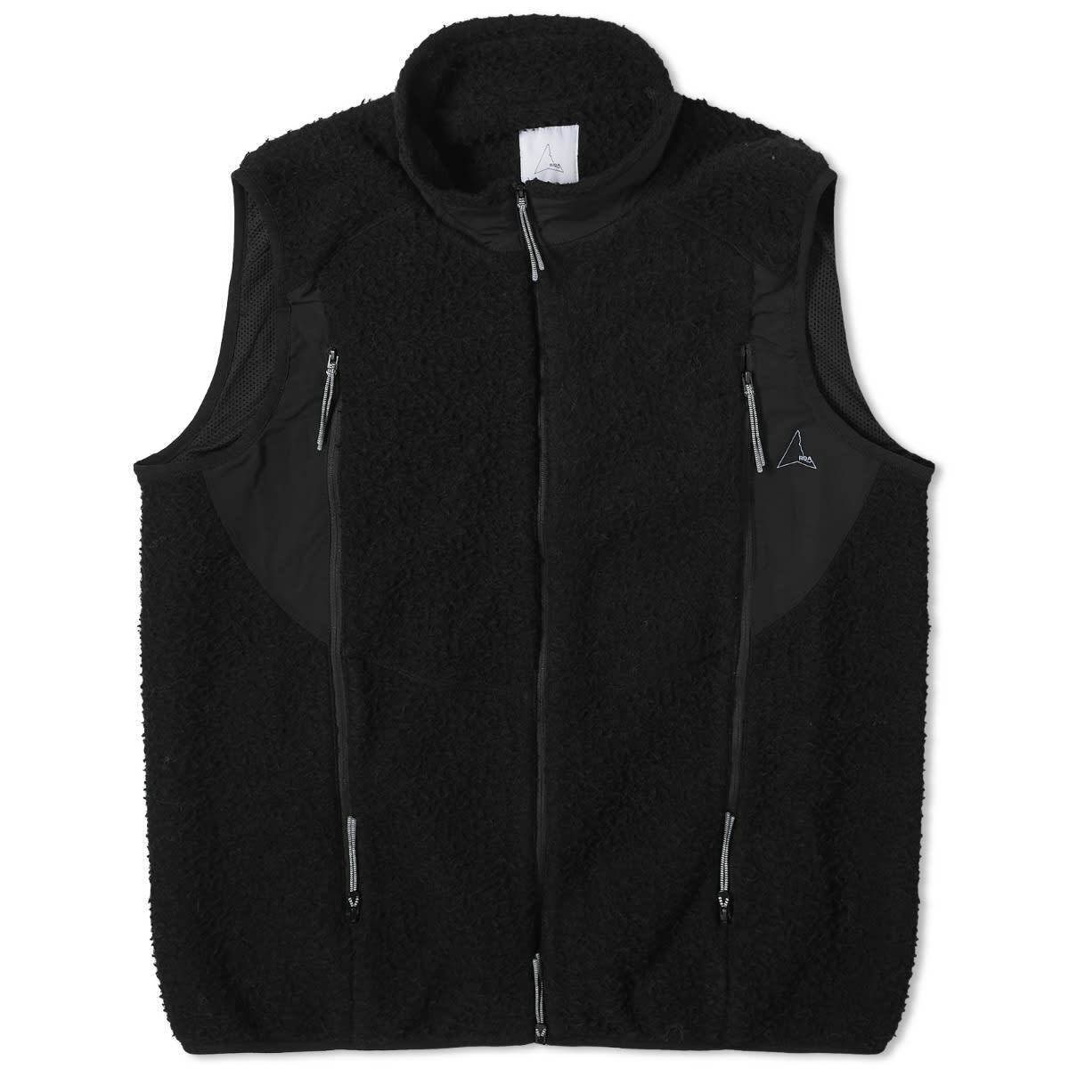 ROA Men's Polar Fleece Vest in Black ROA