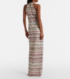 Missoni Halterneck sequined lamé maxi dress