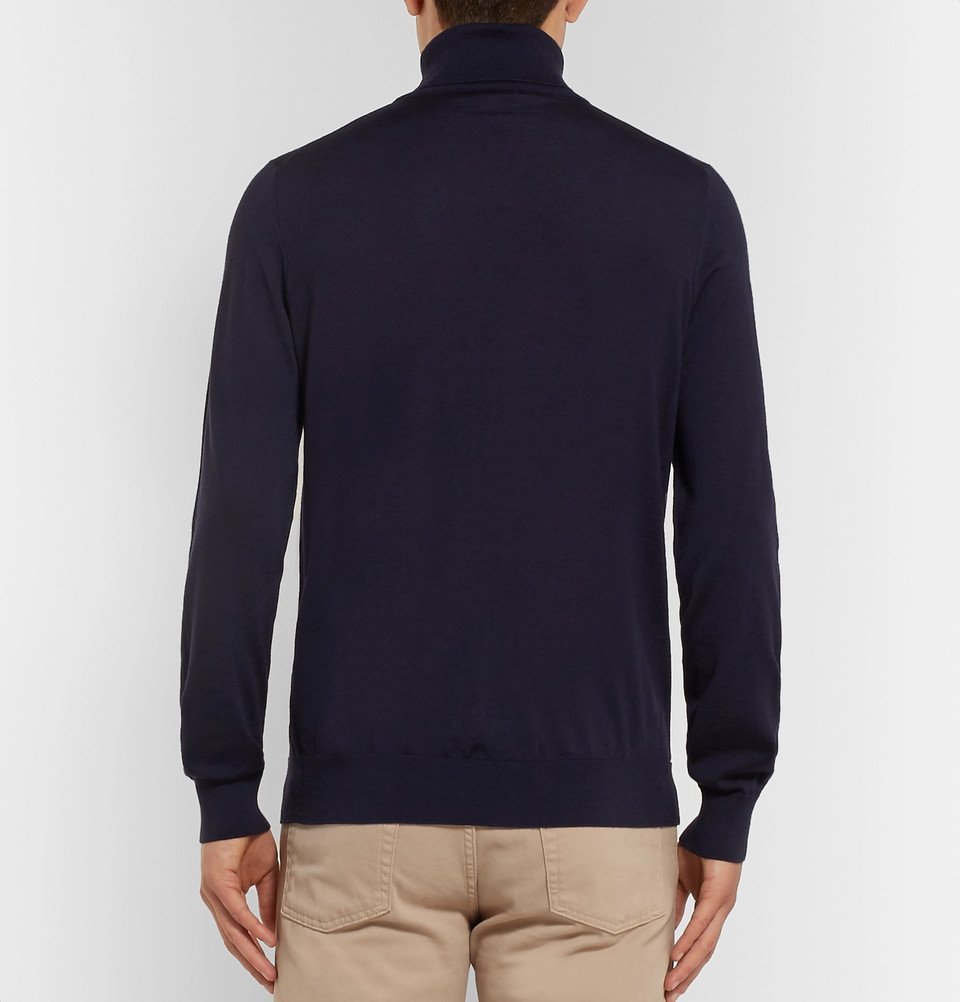 Dunhill - Wool Rollneck Sweater - Men - Navy Dunhill