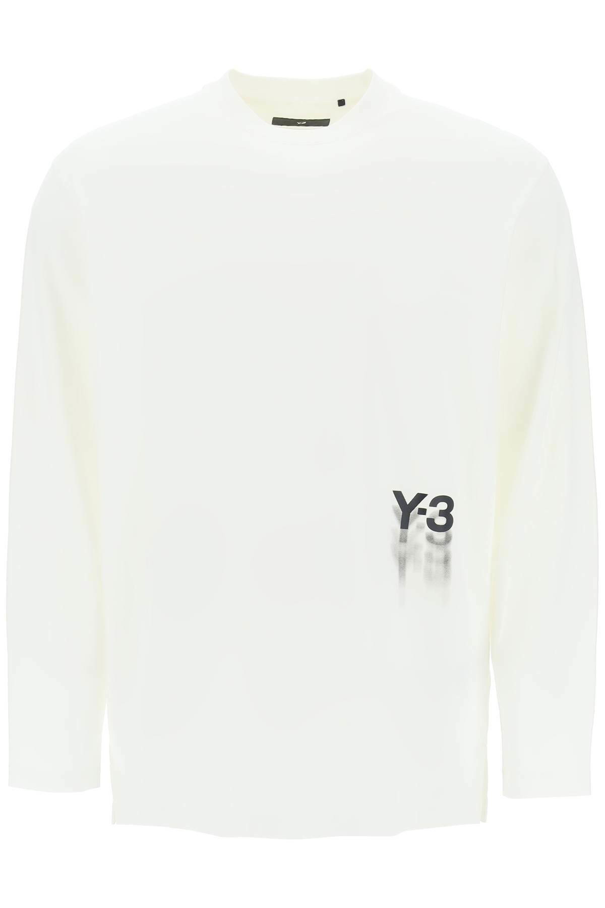 Y-3 Black and Red Yohji Letters Long Sleeve T-Shirt Y-3