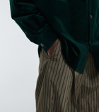 Acne Studios - Embroidered velvet cotton overshirt