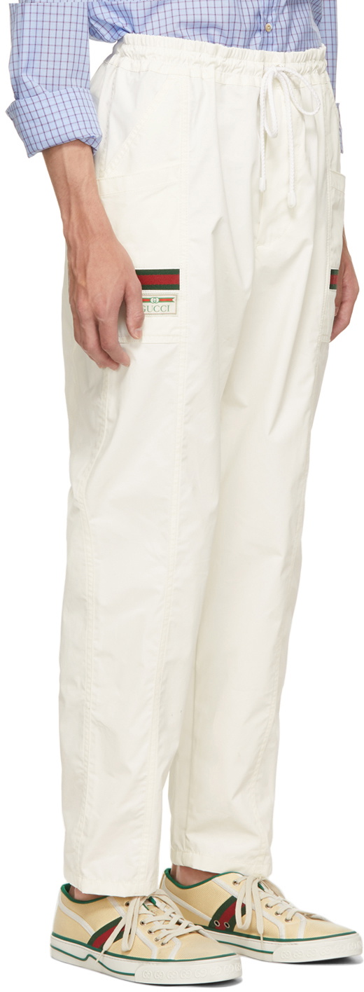 Gucci Off-White Canvas Cargo Pants Gucci