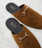 Gucci Annette suede slides