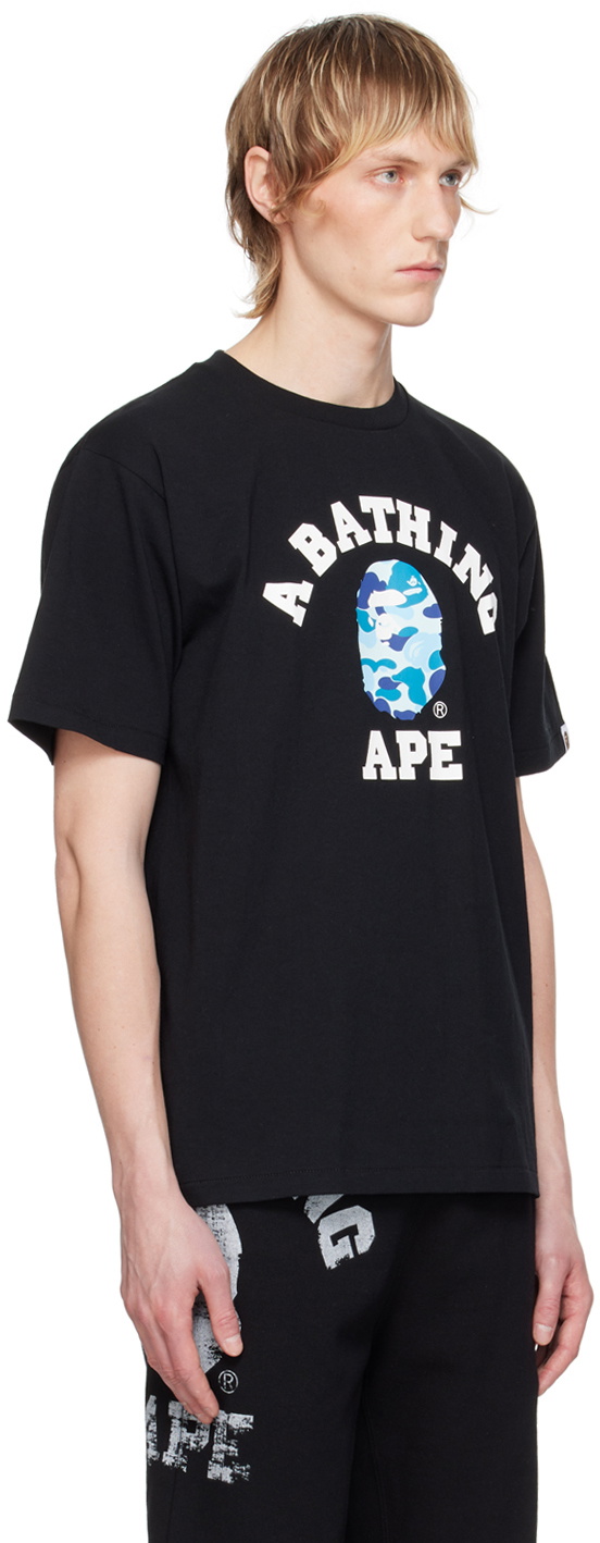 BAPE Black ABC Camo College T-Shirt A Bathing Ape