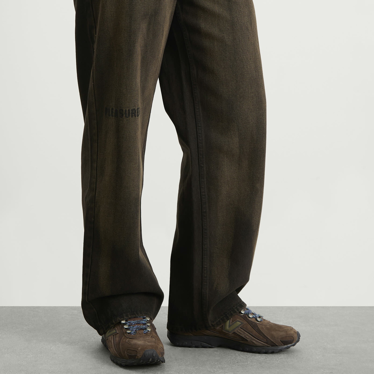 Pleasures Men's Oil Baggy Jeans in Dark Brown