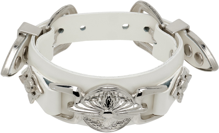 Photo: Toga Pulla Double Buckle Leather Bangle Bracelet