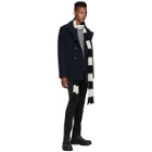 Herno Navy Thick Wool Double-Breasted Peacoat