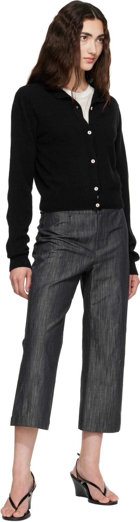 Baserange Black Tier Cardigan