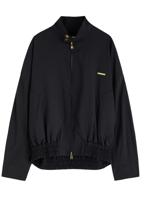 Photo: Darkpark Lee Wool Bomber Jacket Dark Blue