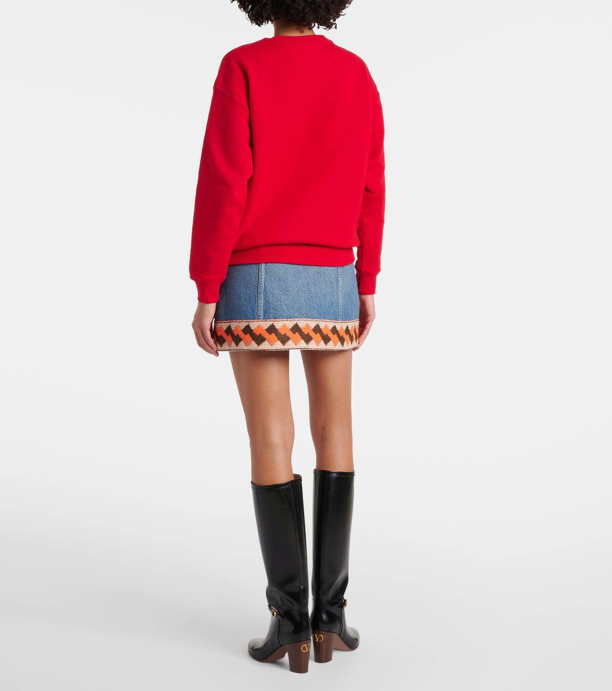 Valentino Printed cotton jersey sweatshirt