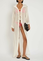 Lisa Marie Fernandez Linen-blend Maxi Beach Cape White