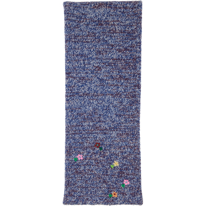 Photo: Dries Van Noten Blue Wool & Cashmere Scarf