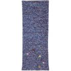 Dries Van Noten Blue Wool & Cashmere Scarf