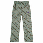 Needles Men's Poly Jacquard Track Pants in Turquoise