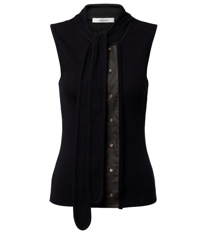 Photo: Lemaire Asymmetric cotton and linen top