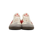 adidas Originals Off-White and Red Samba OG Sneakers