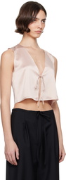 LESET Pink Barb Tie Top