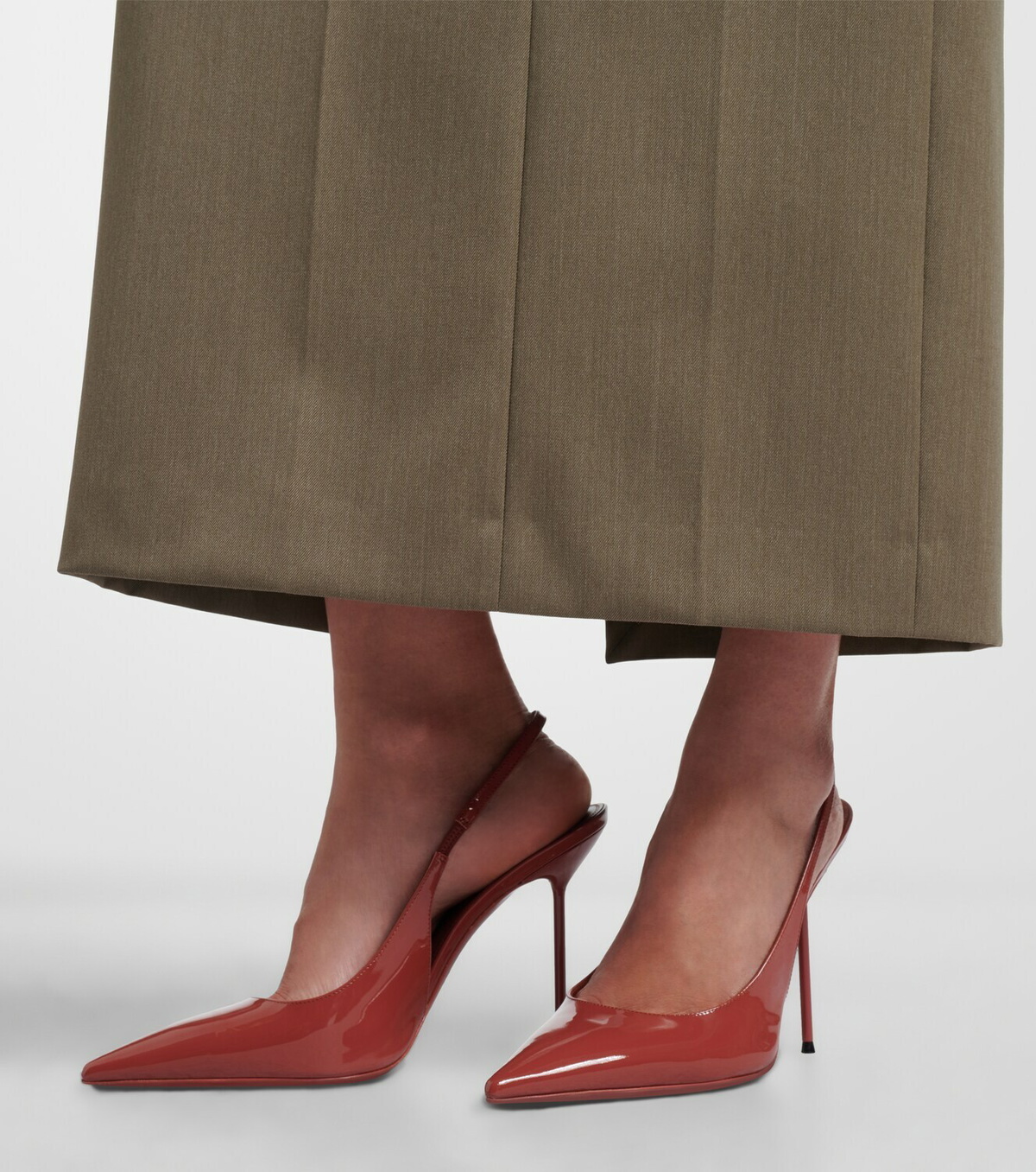 Paris Texas Lidia patent leather slingback pumps