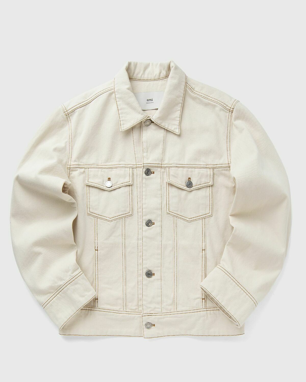 AMI Paris CLASSIC AMI PARIS TRUCKER JACKET White Mens Denim Jacket