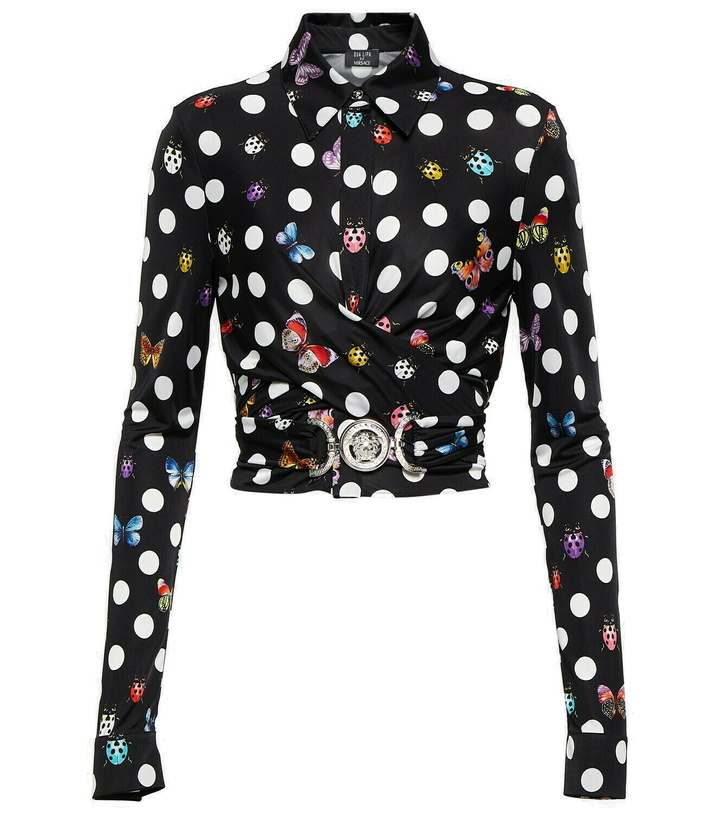 Photo: Versace x Dua Lipa printed jersey top