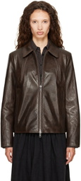 YMC Brown Cypher Leather Jacket