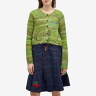 Brain Dead Women's Scalloped Cardigan in Green Multi