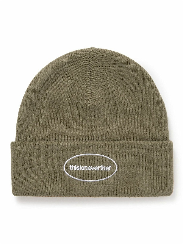 Photo: thisisneverthat - E/T Logo-Embroidered Ribbed-Knit Beanie