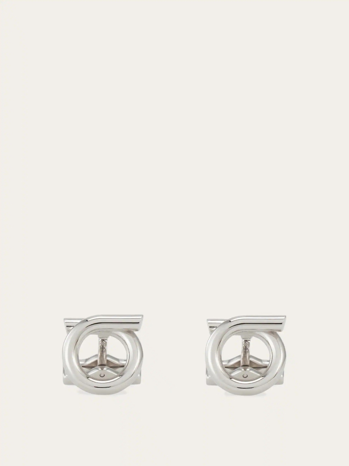 Ferragamo Mens Gancini cufflinks in Silver