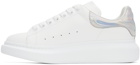 Alexander McQueen White & Silver Oversized Sneakers