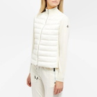 Moncler Women's Padded High Neck Cardigan in White